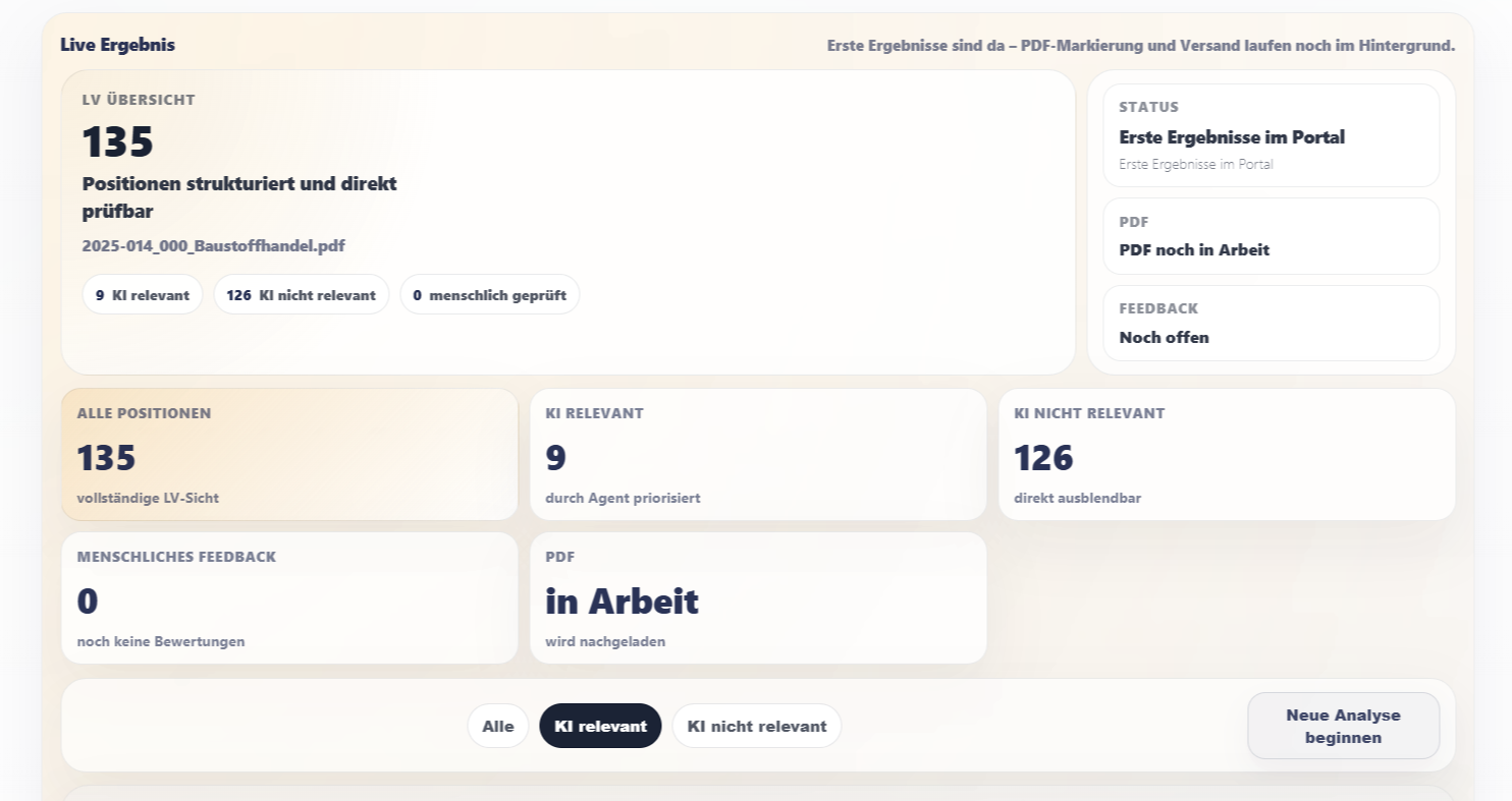 Tender Analyzer screenshot